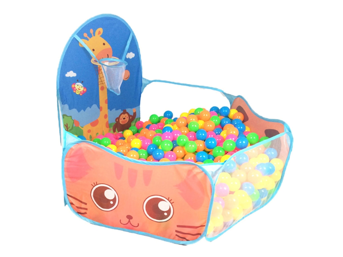 Primerox barraca de Brinquedo Infantil Interior e Exterior Plegável com Bola Oceânica Azul