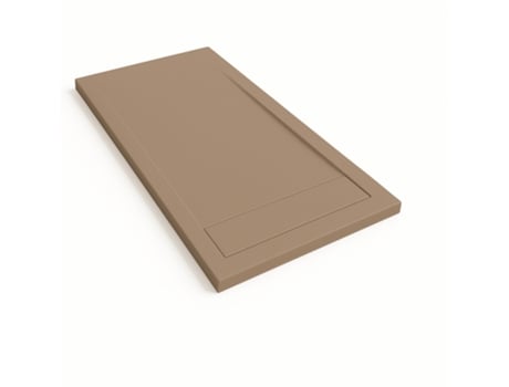 Base De Chuveiro Bidai Com Moldura 90x200 Cm Cor Moka Ral 1019 Grade Em Aço Ducha.es