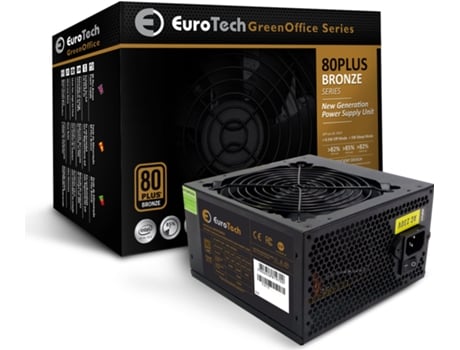 Fonte de Alimentação ATX EUROTECH 80 Plus — ATX | 600 W