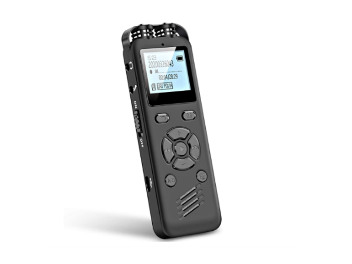 Gravador De Voz Digital De 8 Gb, Gravador De Áudio Com Linha De Reprodução Na Gravação Ditafone De Gravação De 1536 Kbps, Preto Yizhood