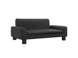 Sofá Infantil 70x45x30 Cm Couro Artificial Preto MAISON EXCLUSIVE