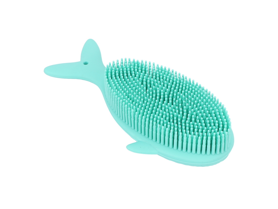 Escobilla De Baño De Silicona Suave Para Bebés Niños Masaje Cepillo De Shampoo Cabello Verde