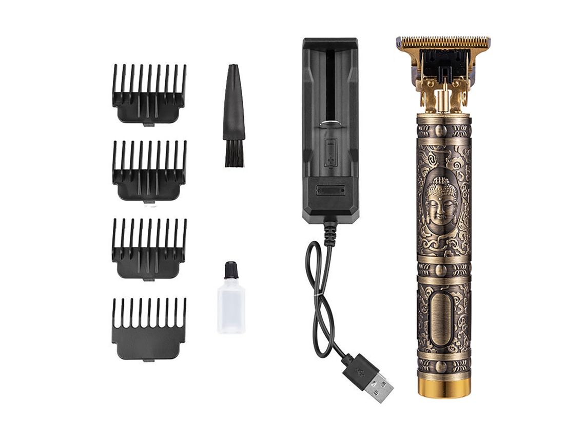 Cortadora De Cabelo Eléctrica Profissional Recarregável Titânio