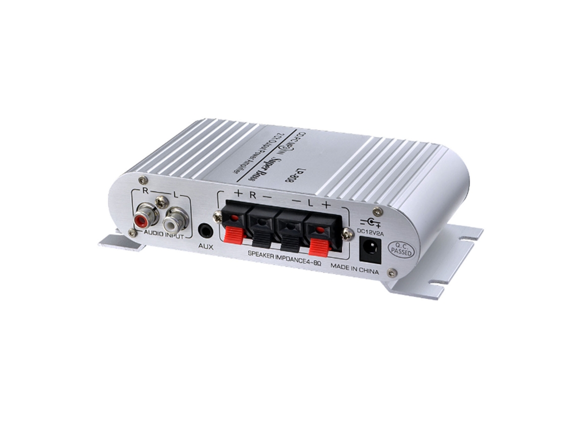 Amplificador De Potência De Áudio Estéreo Digital Com Alta Sensibilidade, Ajuste De Agudos, Graves E Volume.