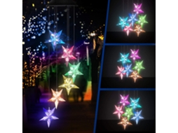 Solawindchime Carrilhão De Vento Com Lua E Estrela, Estrela Que Muda De Cor Aquaforge