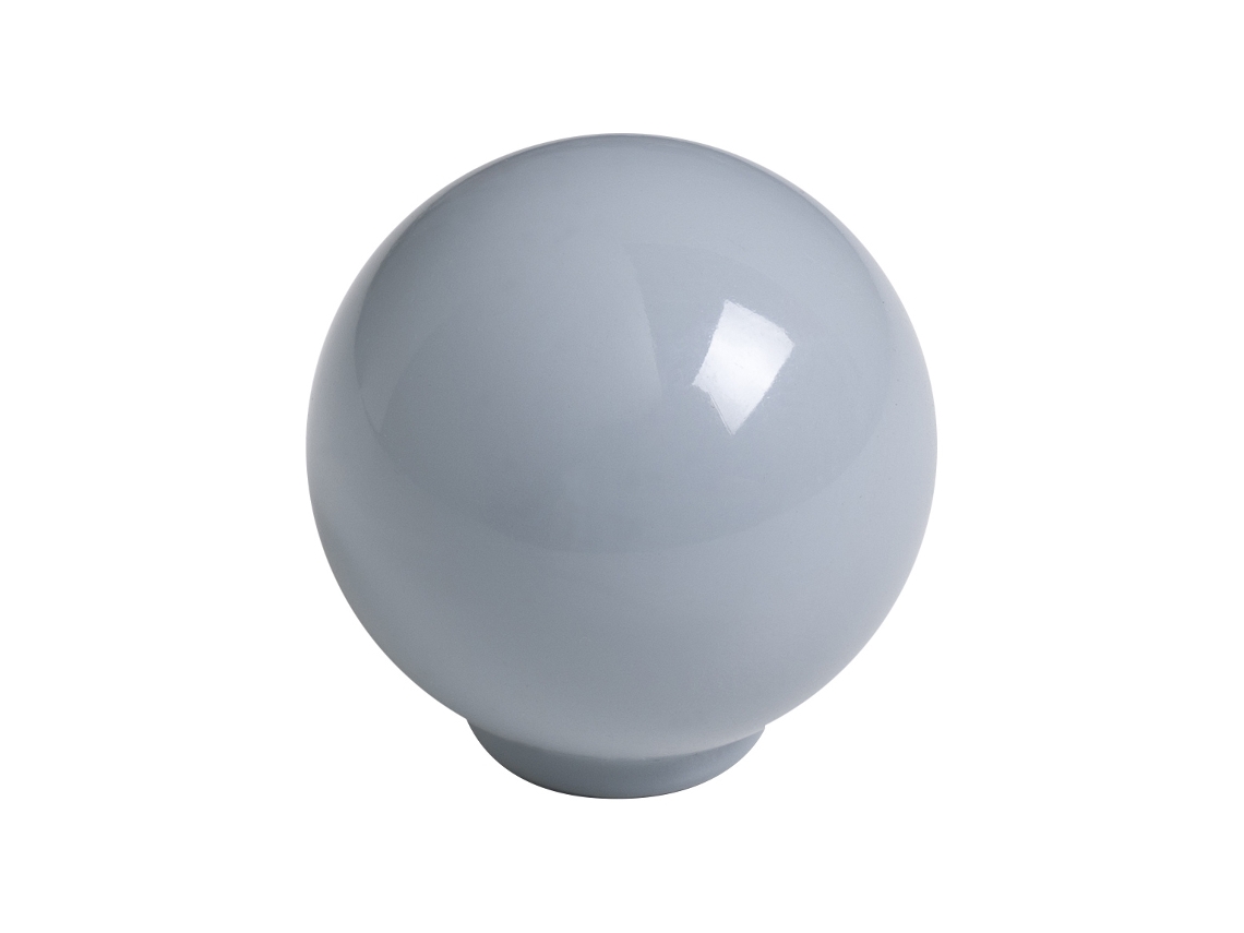Pacote com 50 Puxadores de Bola Abs de 29 mm de Diâmetro Cinza Brilhante HARDWAREXCHANGE