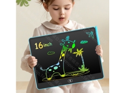 Quadro de Escrita Lcd, Brinquedo Eletrônico de Desenho para Criançash16 Azul Claro Tela Colorida CHENNNLS