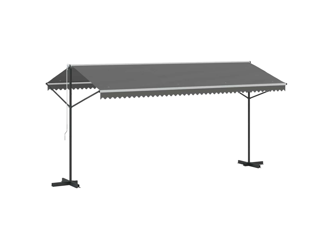 Conjunto 1 Sombra Externa Vidaxl Cinzento Poliéster (5 X 3 M)