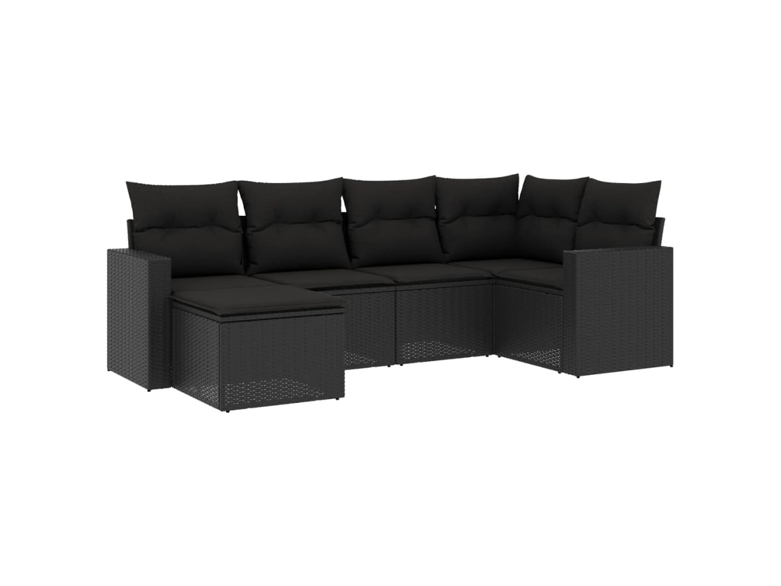 Garden Sofa Set, Garden Sofa Sets Vidaxl Preto Rattan / Vime (n/a)