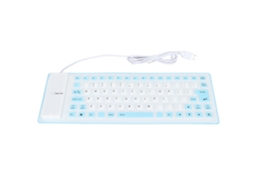 Teclado De Silicone Com Fio Usb 85 Teclas Azul
