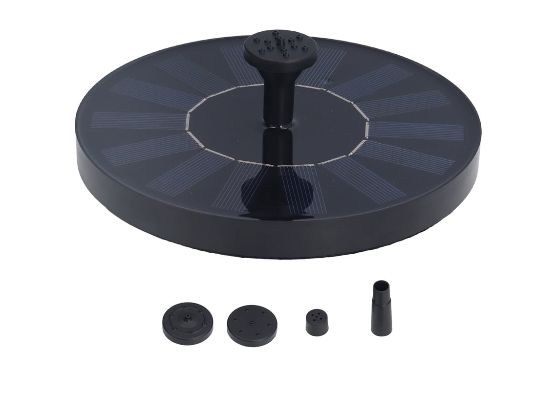 Fonte solar flutuante 1.4W 7V 150L/h com 6 bicos anti entupimento material ABS para jardins piscinas