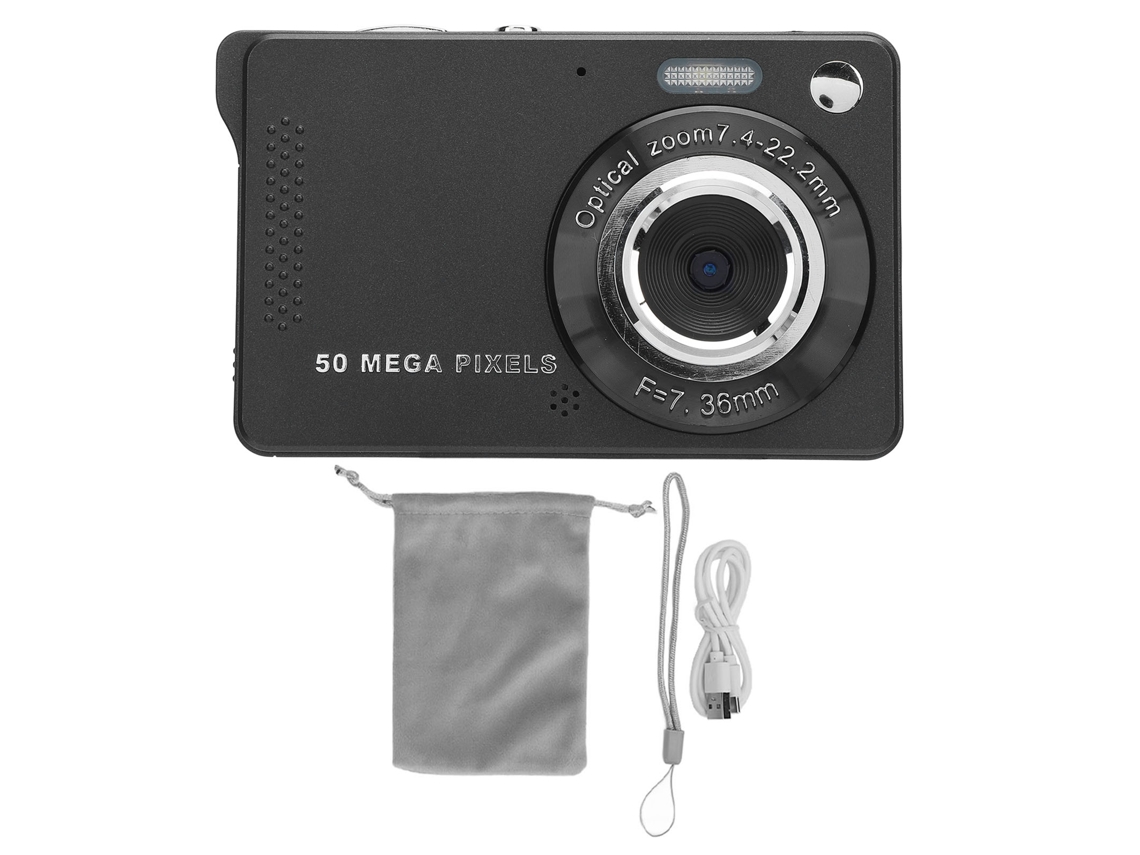Câmera Digital 1080p 50mp Tela Ips 2.8'' Zoom 16x Luz De Preenchimento Microfone Integrado Bateria Recarregável 800mah Portátil Para Viagens