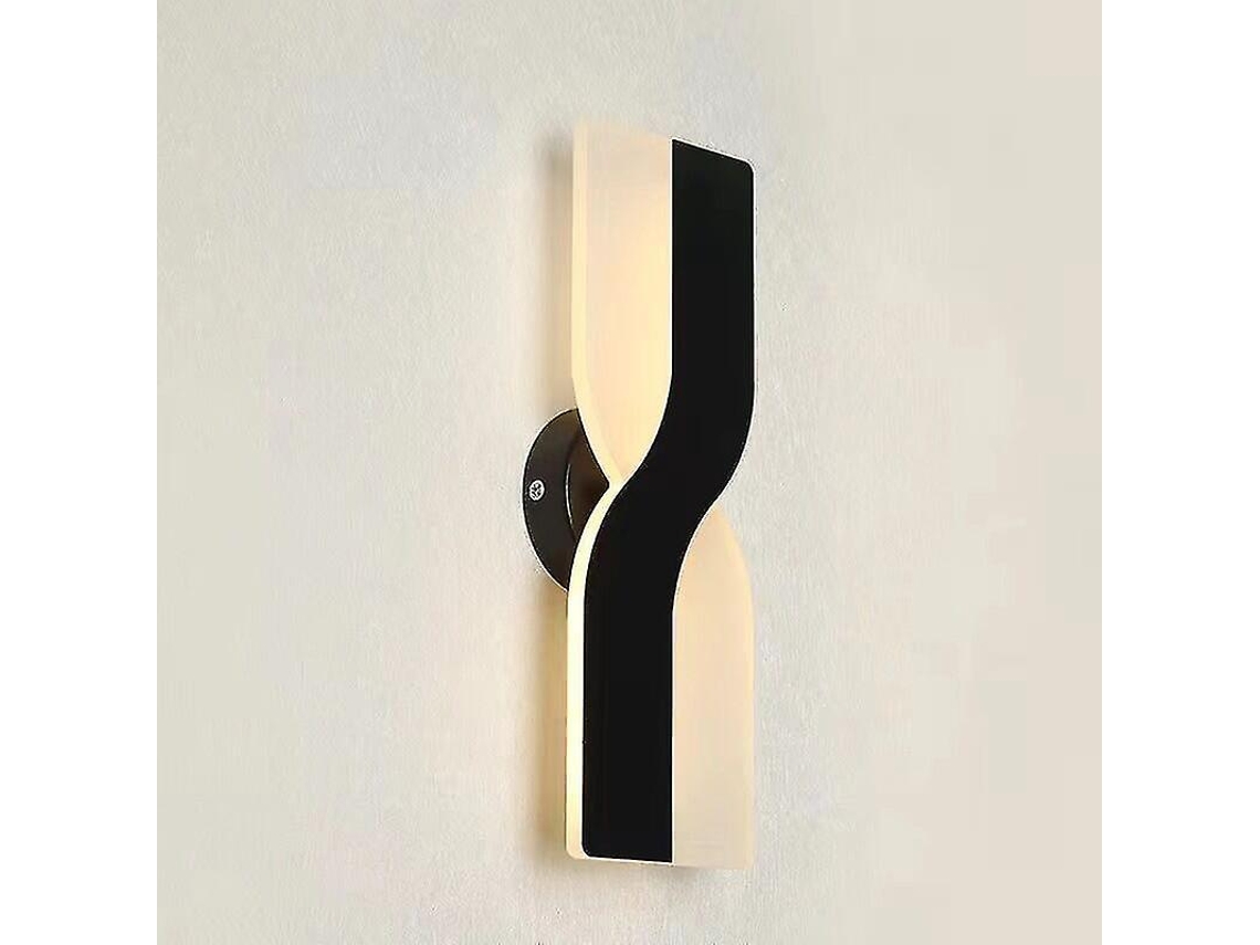 Omni luz de Parede Led 12w, Lâmpada de Parede Moderna com Iluminação Quente 3000k, Acessório Decorativo para Sala de Estar, Quarto, Corredor, Preto