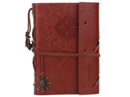 Lurelia Caderno Em Couro Pu, Vintage, Castanho