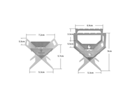 Estufa Plegable Mini Titanio para Camping Y Aromaterapia