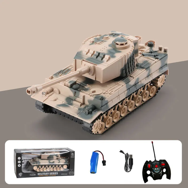Tanque De Controle Remoto, Carro De Guerra Militar De Controle Remoto Com Som, Luz E Música, Modelo Recarregável.