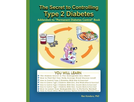 Livro The Secret To Controlling Type 2 Diabetes Addendum to Permanent Diabetes Control de Rao Konduru Dr (Inglês)