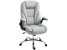 Cadeira de escritório ergonômica com ajuste de altura, apoios de braço retráteis 70x70x114 cm cinza S/MARCA