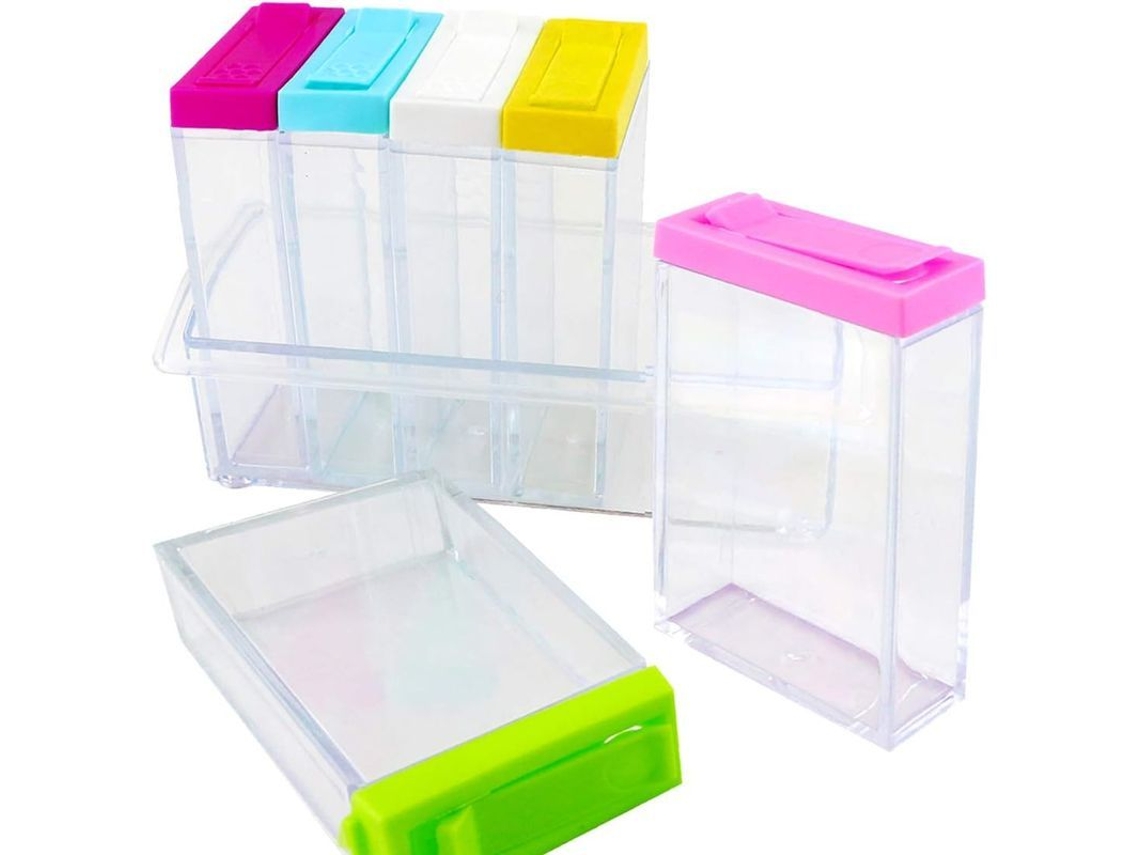 2026 conjunto de 6 Frascos de Condimentos de Plástico Multicolor com Bandeja para Cozinha, Churrasco e Camping