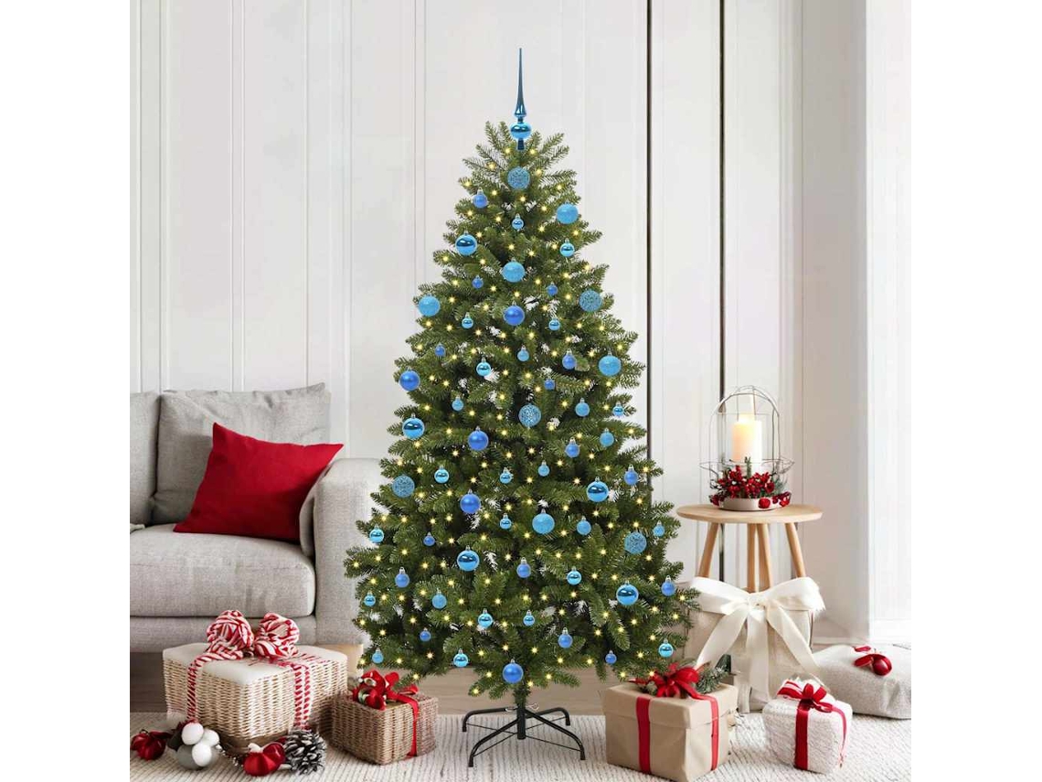 Vidaxl Árvore De Natal Artificial Verde 180 Cm Pvc E Metal