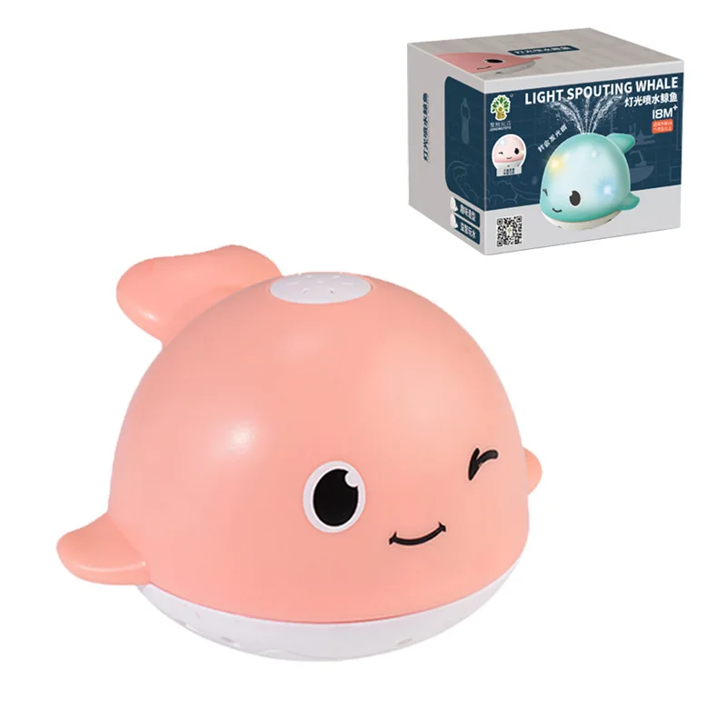 Brinquedo de Baleia Que Esguicha Água, Brinquedo de Golfinho Que Esguicha Água Automaticamente MDUG (rosa)