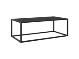 Vidaxl Mesa De Centro 100x50x35 Cm Vidro Preto