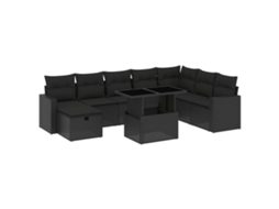 Garden Sofa Set, Garden Sofa Sets Vidaxl Preto Rattan / Vime (n/a)