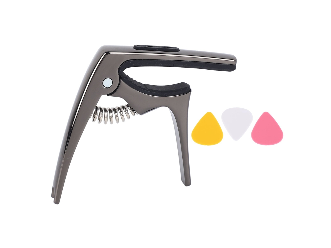 Lurelia Capotraste Metal Para Guitarra Acústica, Guitarra Elétrica, Ukulele E Violino, Preto, Profissional