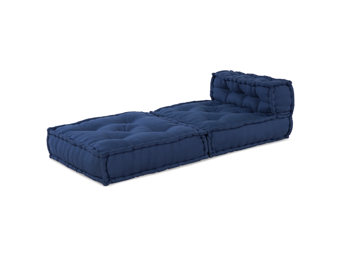 Conjunto 1 Sofá Modular Vidaxl Azul Tecido (70 X 70 X 56 Cm)
