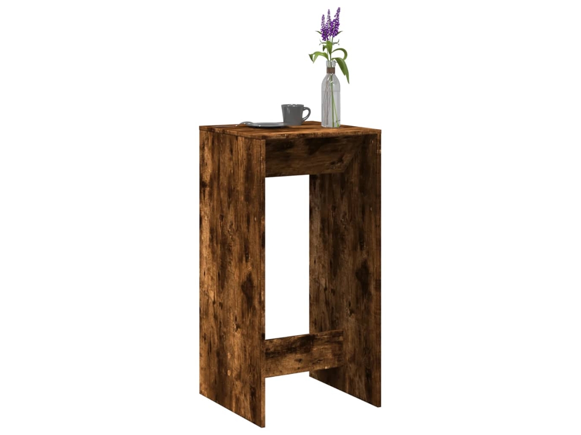 Vidaxl Mesa De Bar 51x50x103,5 Cm Derivados De Madeira Carvalho Fumado
