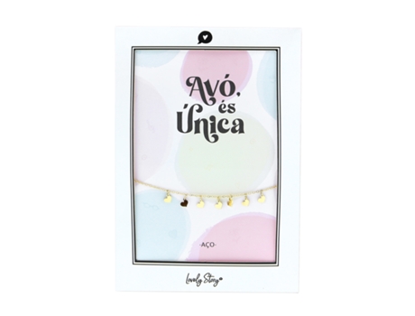 Pulseira Dourada Aco LOVELY STORY Corações Avo Es Unica Bp231303-Pt