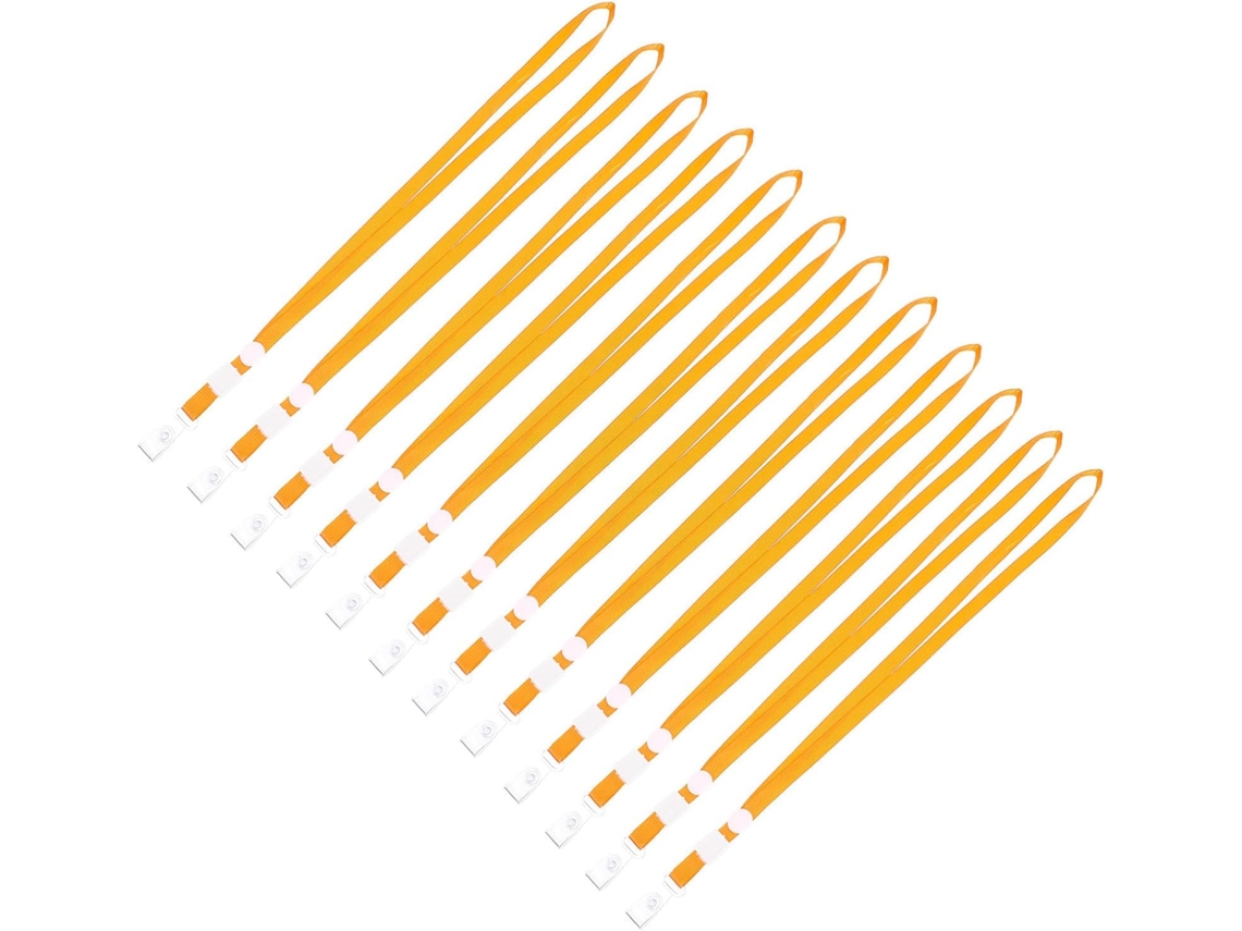 Conjunto De 50 Cordões De Nylon Laranja Crachás E Cartões De Identificação, Duráveis E Confortáveis, Ideais Para