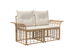 Maison Exclusive - Conjunto De Sofás Para Exterior 8 Pcs Natural E Branco Creme