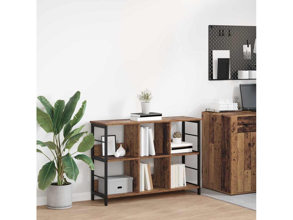 Vidaxl Estante 6 Níveis 102 X 32 X 72,5 Cm Derivados De Madeira