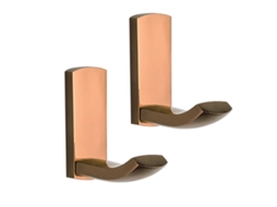 Conjunto de 2 Ganchos de Parede de Latão para Banheiro BRILVIBERA (ouro Rosa)