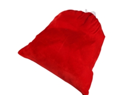 Sacola de Natal Grande Vermelha em Veludo LAXISCREED
