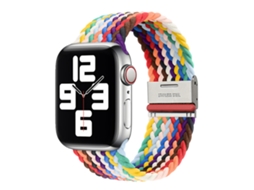 Bracelete Pulseira Entrançada Flexível para Apple Watch Series 5 44Mm Multicor