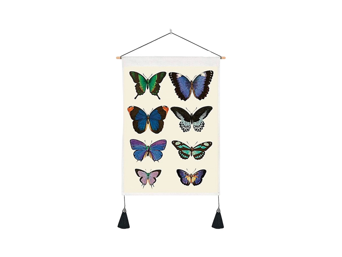 Poster de parede butterfly tapestry estilo 7 para decoração retro sem furos LAXISCREED
