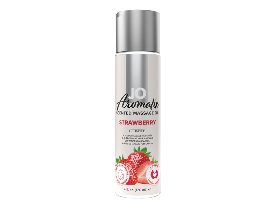 Óleo de Massagem Perfumado Morango 120 ml SYSTEM JO