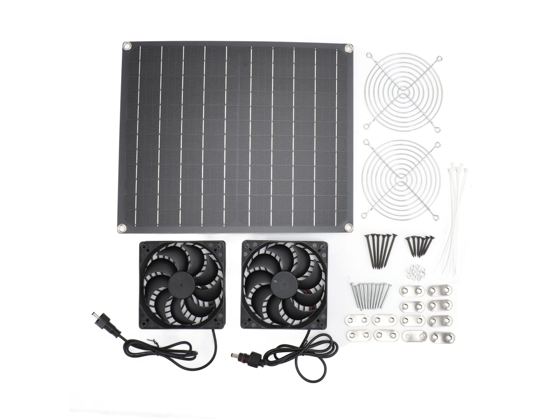 Ventilador Solar 15w 12v Dc Ipx7 Estufa Galinha Pet