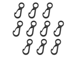 Conjunto de 10 Mosquetões AQUAFORGE multifuncionais para camping e equipamentos