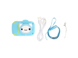 Câmera Digital Infantil Hd Tela de Proteção Ocular 2.0 Polegadas com Função Mp3 para Crianças de 3 a 9 Anos Azul S/MARCA