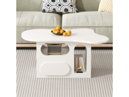 Mesa De Centro Em Forma De Nuvem Com Gavetas E Prateleiras Abertas,materiais De Alta Qualidade,97x45x43,5cm Mega Echo Trade Shop
