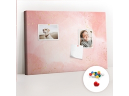 Painel De Cortiça Para Parede Mármore Rosa Para O Quarto Das Crianças Espelharte (60x40 Cm)