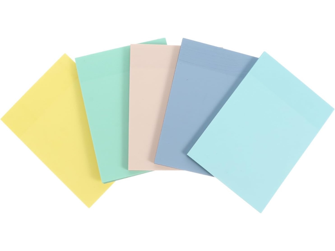 Adesivos Memorando Transparentes Pet, 5 Livros de 50 Folhas, Notas Reposicionáveis Design Criativo E