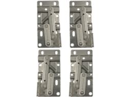 Lurrose Conjunto De 4 Dobradiças Ferro Prateado Para Portas Armário, 45-graus, Compactas E Firmes, Para Artesanato Diy E
