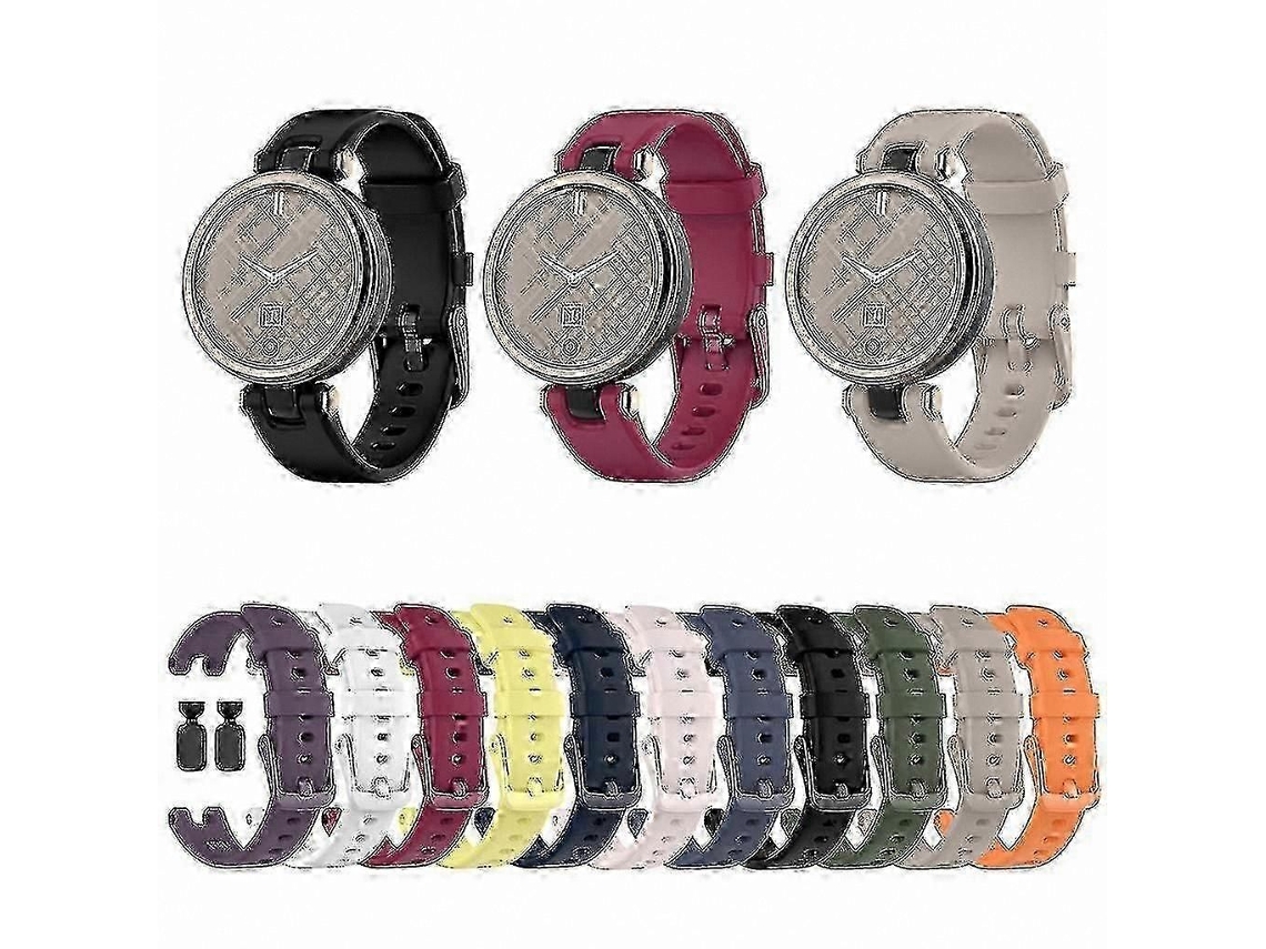 Pulseira De Silicone Preta Para Smartwatch Feminino, 14 Mm, Compatível Com Diversos Modelos.