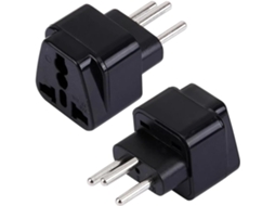 Kit Com 2 Adaptadores De Viagem Do Reino Unido Para A Suíça, Adaptadores De Viagem Universais Para A Europa, Compatíveis Com A Suíça(pacote 2, Preto)
