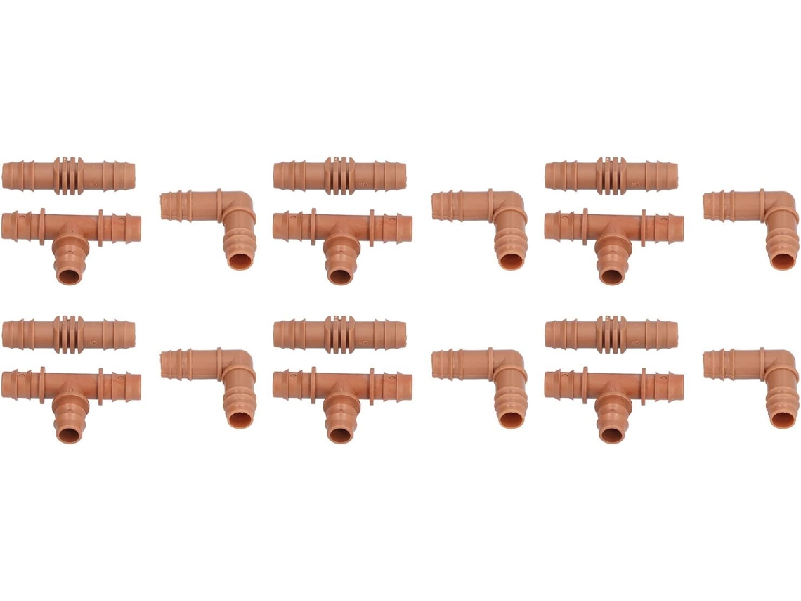 Conjunto De 18 Conectores Engate Rápido Marrons Com Espigão Para