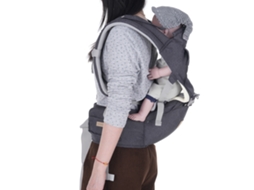 Mali transportador de Bebê Ergonômico com Banco Lumbar, 3 em 1, 0 36 Meses, 3,2 15 Kg, Cinza Escuro